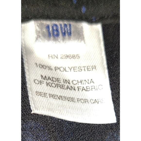 Pendleton Plus Floral Skirt Womens Size 18W Black Lightweight Chiffon Lined - Picture 7 of 14